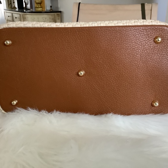 Womens leather and straw tote bag - Picture 6 of 6